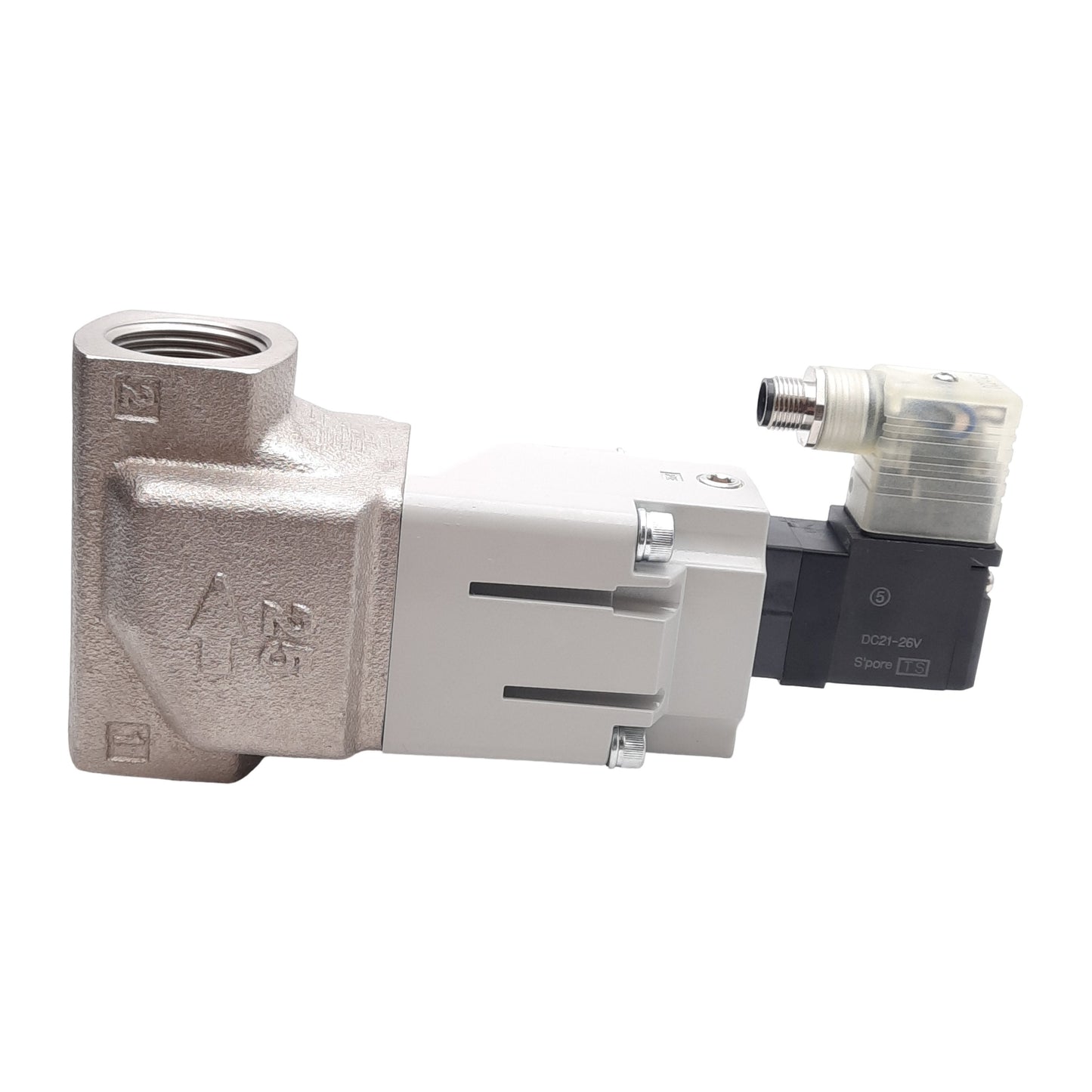 New SMC SGC421A-1025-5WZ-X1 Coolant Valve, 0-1MPa, Rc 1in, M12 4-Pin, 24VDC Coil