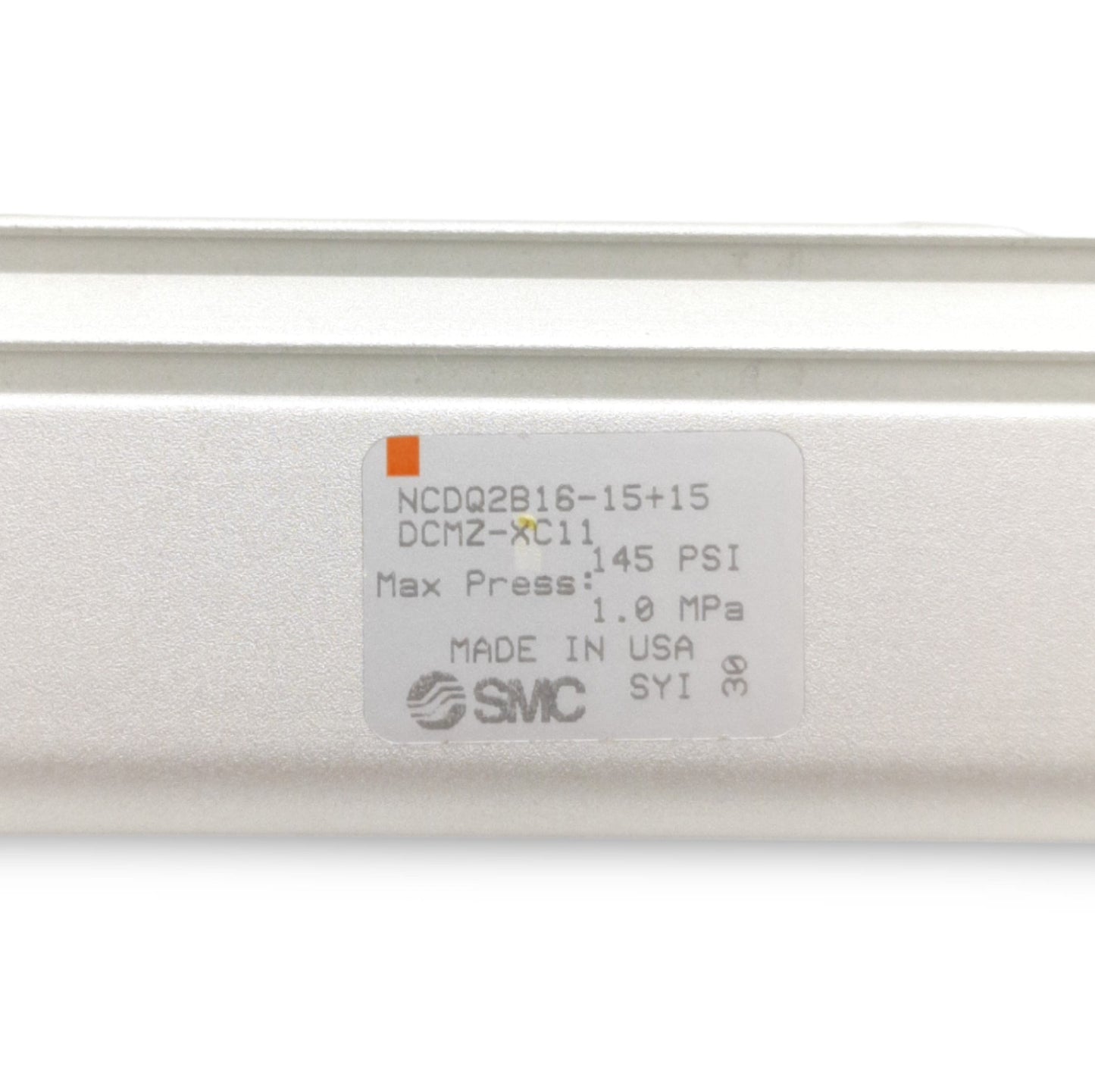 New – Open box SMC NCDQ2B16-15+15DCMZ-XC11 Two Piece Cylinder, 30mm Stroke, 16mm Bore