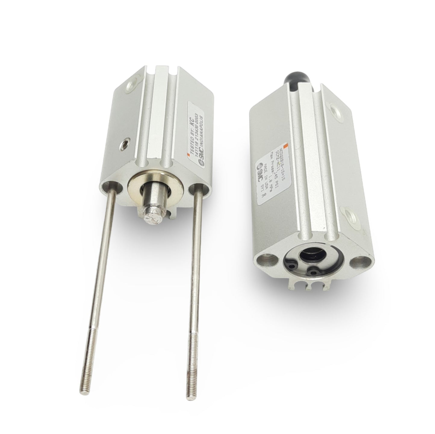 New – Open box SMC NCDQ2B16-15+15DCMZ-XC11 Two Piece Cylinder, 30mm Stroke, 16mm Bore