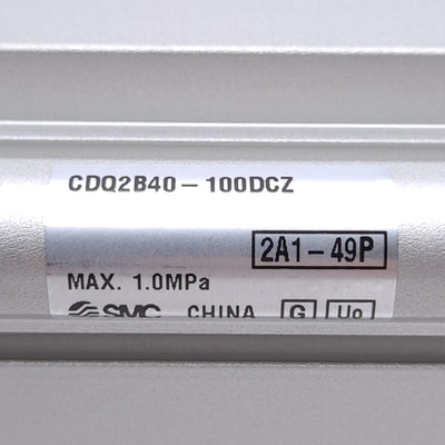 New – Open box SMC CDQ2B40-100DCZ Compact Cylinder, ø40mm Bore, 100mm Stroke, 1.0 MPa Max