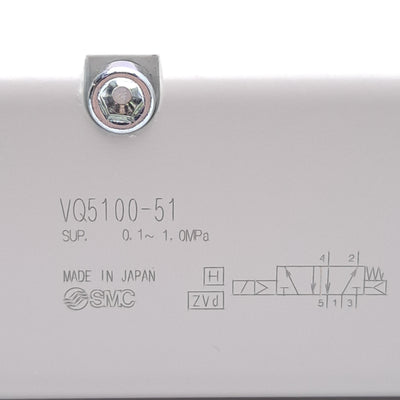 New – Open box SMC VQ5100-51 Solenoid Valve, 5-Port 2-Position, 0.1-1.0MPa, 24VDC Coil