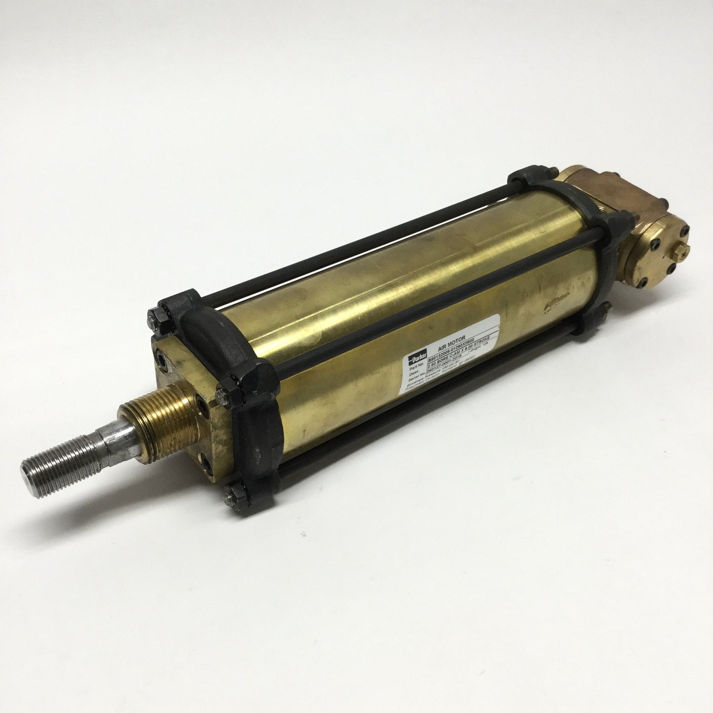 Used Parker B80132005-01260X0600 Bellows Air Motor Cylinder Actuator 6" Stroke, 12VAC