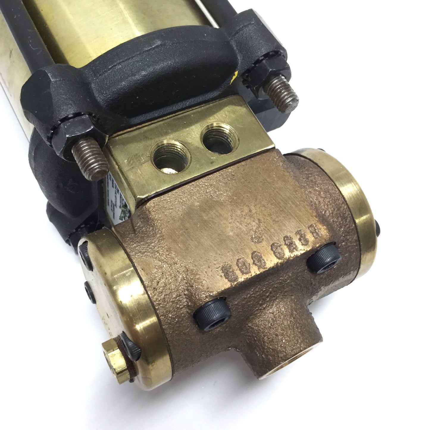 Used Parker B80132005-01260X0600 Bellows Air Motor Cylinder Actuator 6" Stroke, 12VAC
