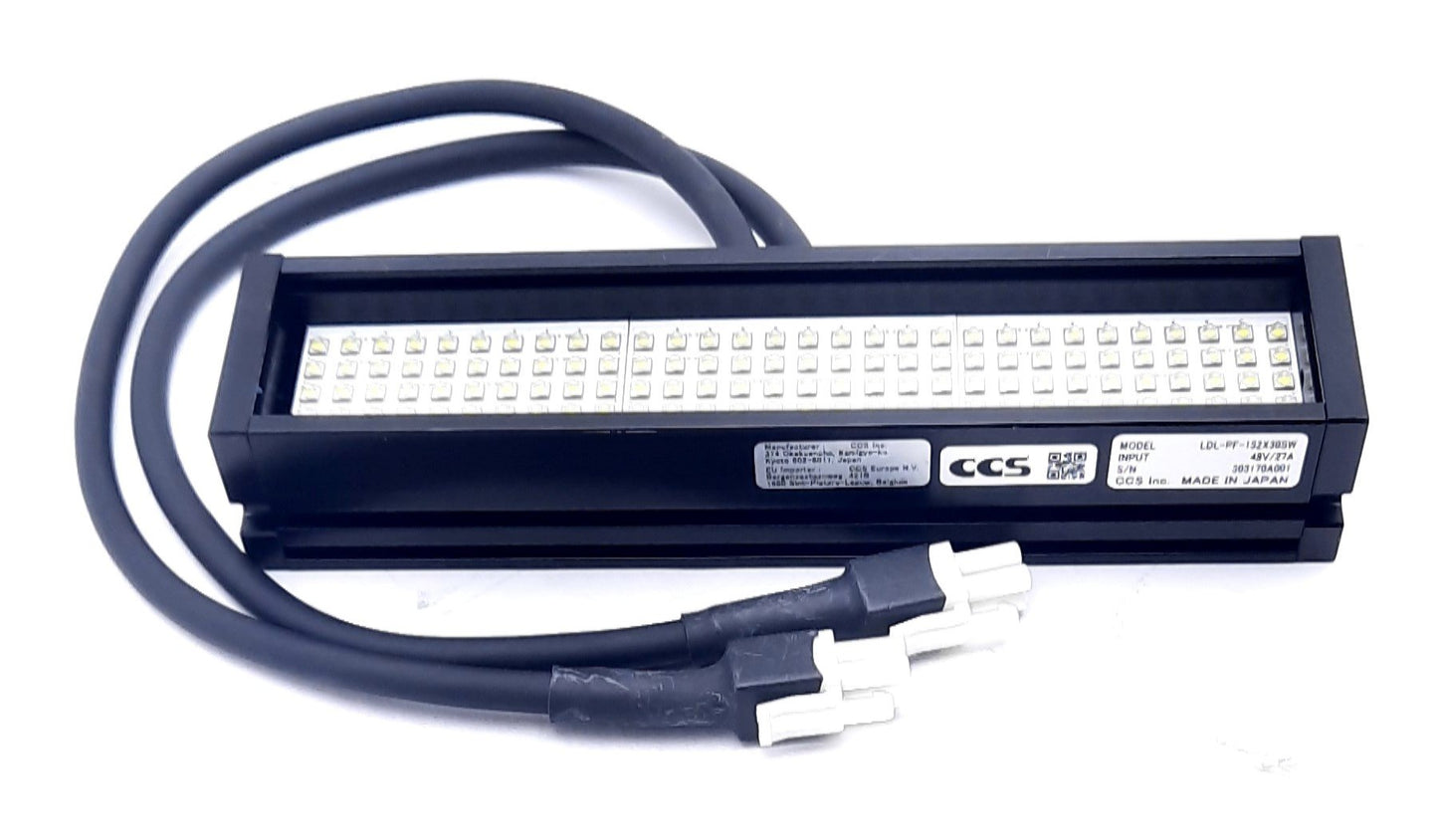 Used CCS LDL-PF-152X30SW Industrial Vision Illumination 48VDC, 27A 164 x 38 x 30mm