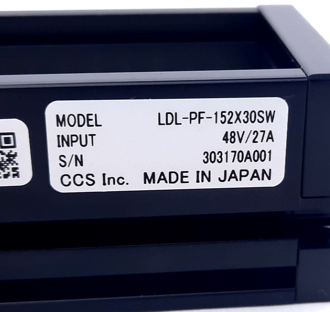 Used CCS LDL-PF-152X30SW Industrial Vision Illumination 48VDC, 27A 164 x 38 x 30mm