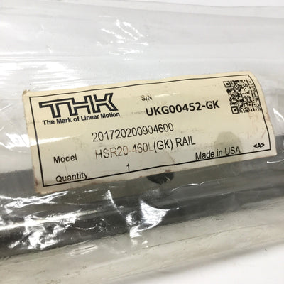New THK HSR20-460L Linear Motion Ball Bearing Standard Profile Guide Rail 460mm Long