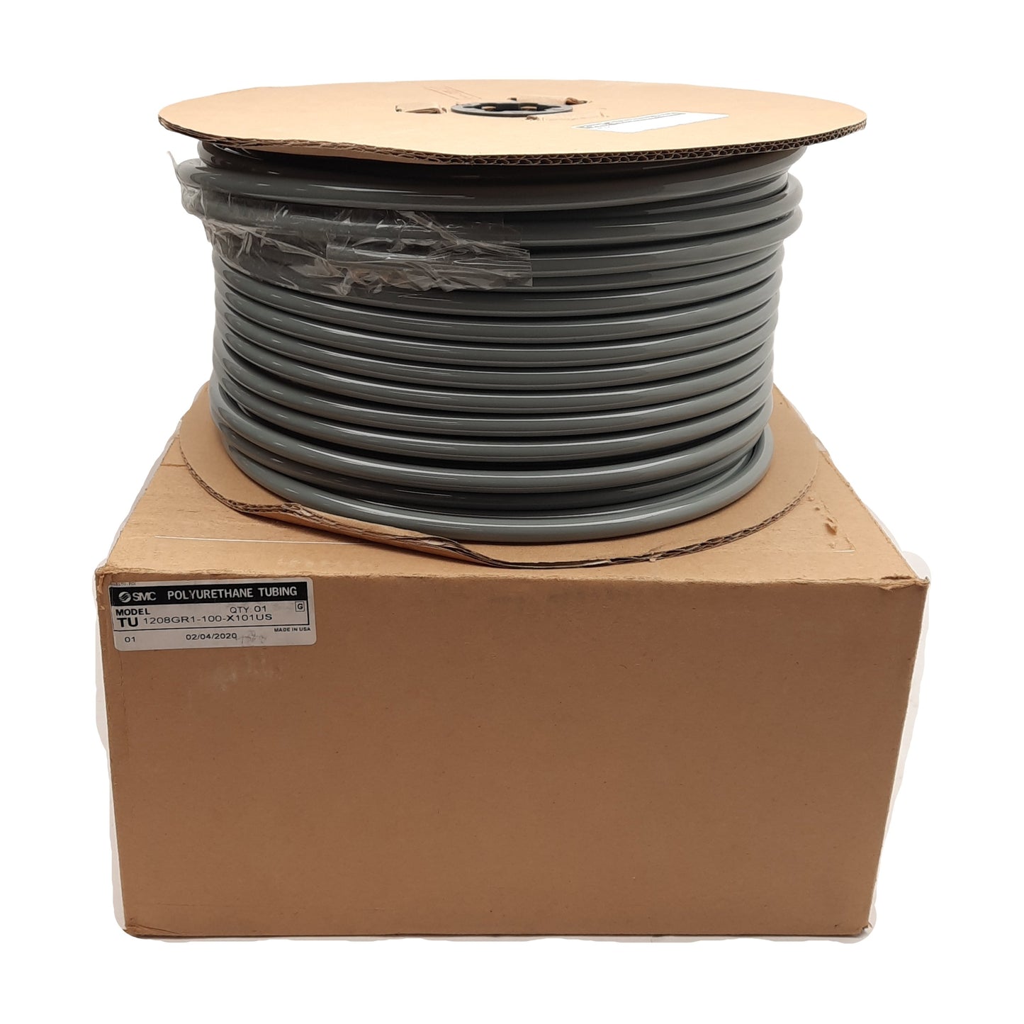 New SMC TU1208GR1-100-X101US Polyurethane Tubing, ø12mm OD, ø8mm ID, 0.8MPa, 100m