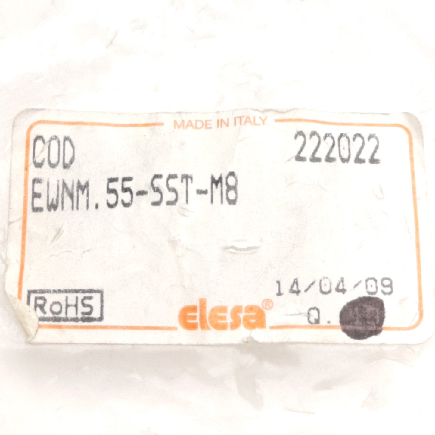 New – Open box Elesa 222022 Stainless Steel Threaded Wing Screw / Knob, M8x1.25 Thread