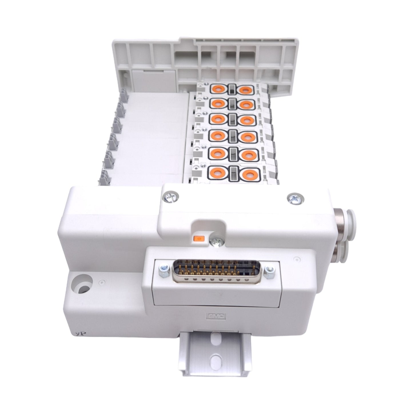 New – Open box SMC SS5Q23-08FD0-DB Pneumatic Manifold, 8-Station, ø10mm One-touch, 25-Pin D-Sub