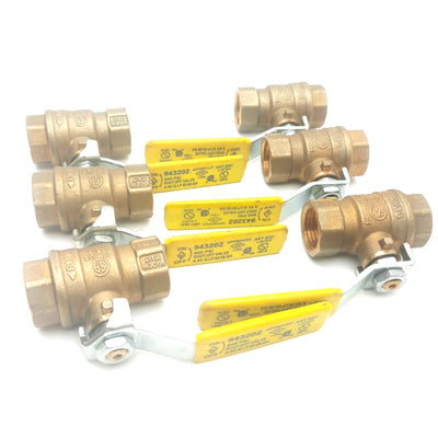 New – Open box Lot of 6 Midland 943202 Ball Shut-Off Valve 1/2in NPT, 600psi WOG, 2.09in Length