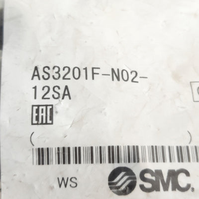 New – Open box Lot of 2 SMC AS3201F-N02-12SA Speed Control Elbow, 1/4in NPT to ø12mm Tube