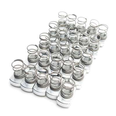 New – Open box Lot of 25 MayTec 1.33.EM6 Compression Spring "E" T-Nut , M6x1.0, ø15mm OD x 8mm