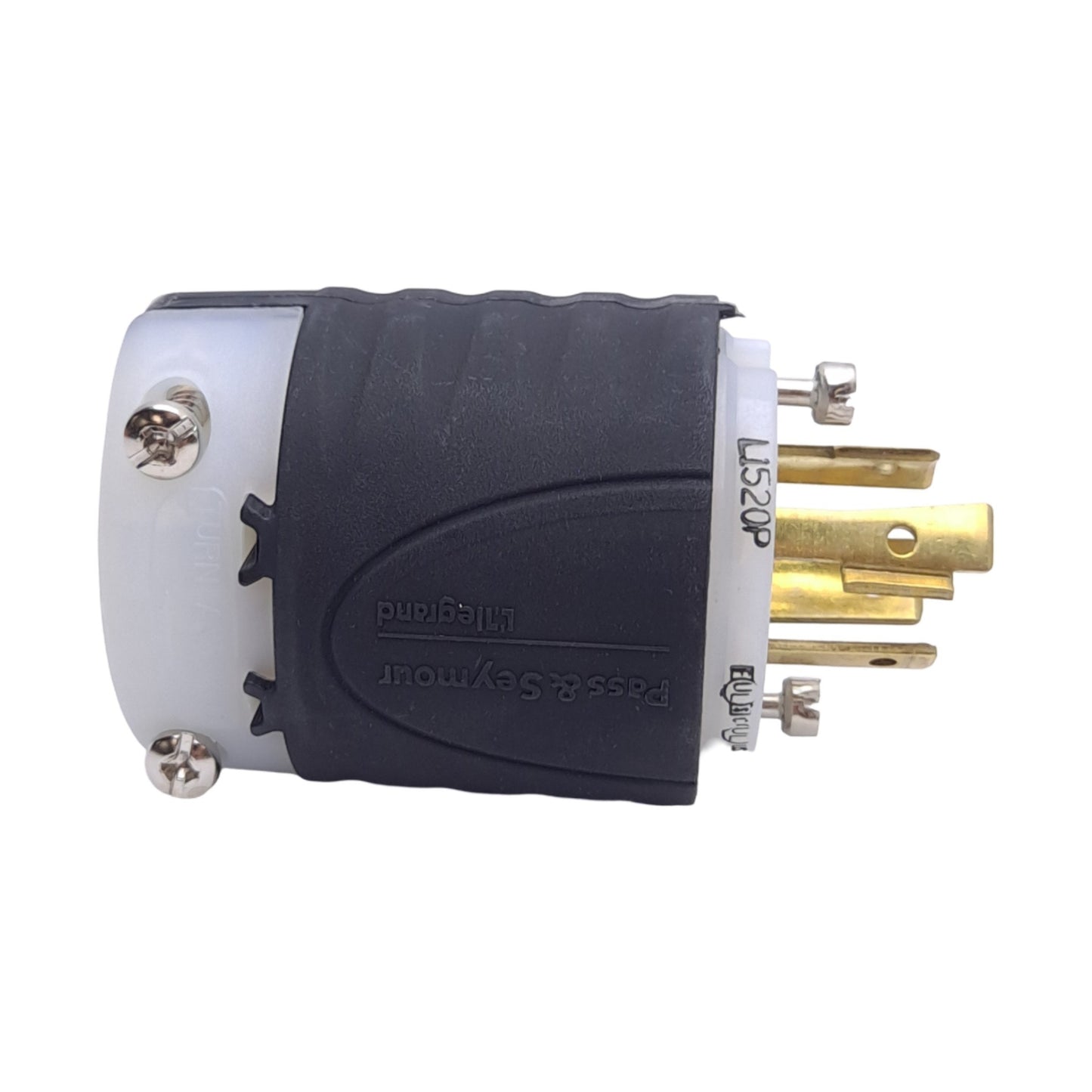 New Lot of 2 Legrand Pass & Seymour L1520P Plug, 3-Pole 4-Wire, 20A, 250V 3-Phase