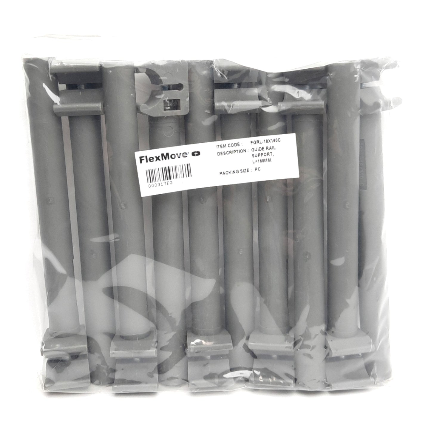 New Lot of 10 Dorner FGRL-18x160C Conveyor Guide Rail Supports, 160mm Length, ø18mm