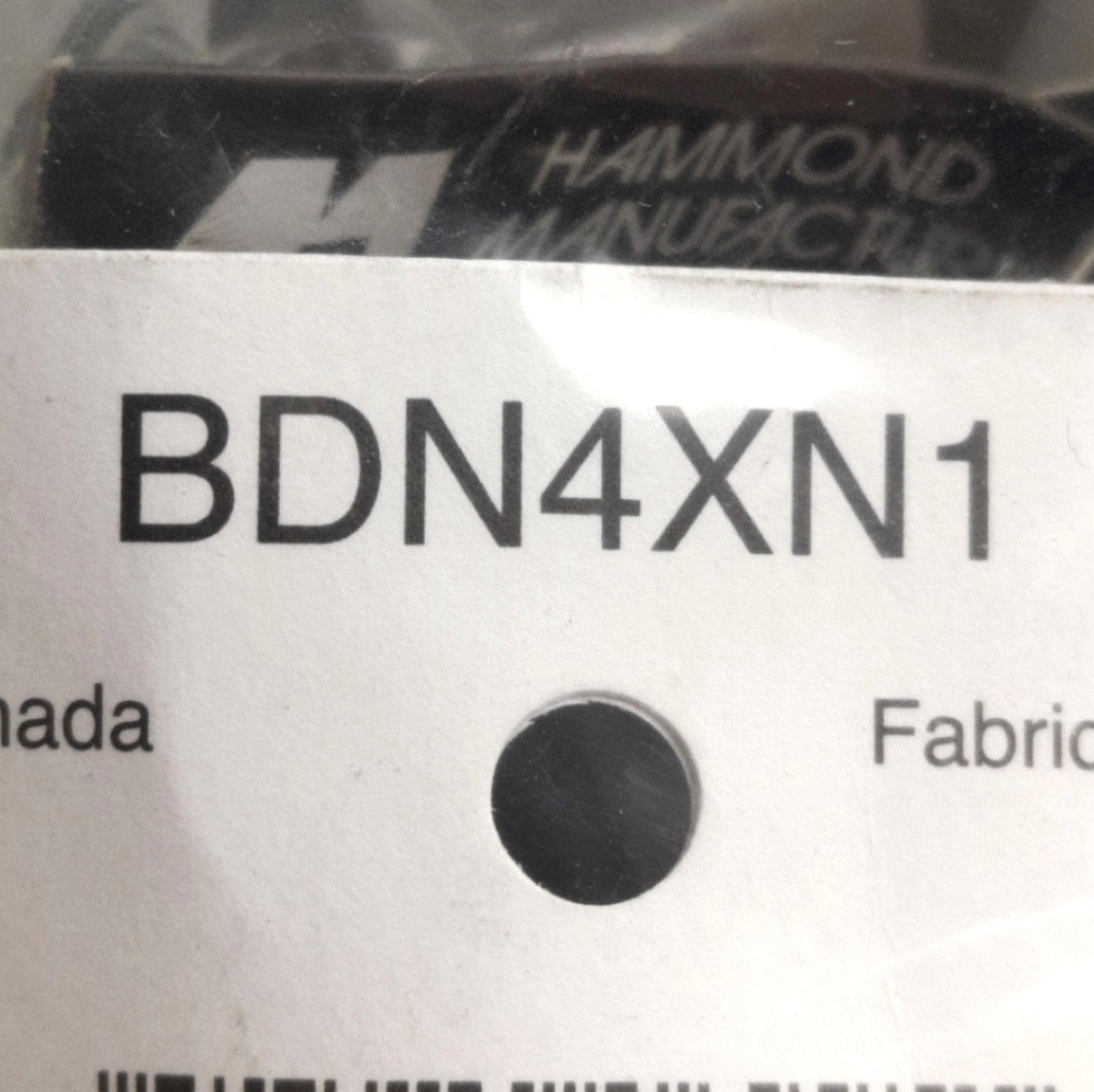 New Hammond MFG BDN4XN1 Pressure Compensation Plug, M20x1.5 Thread, ø1.1in x 1.25in