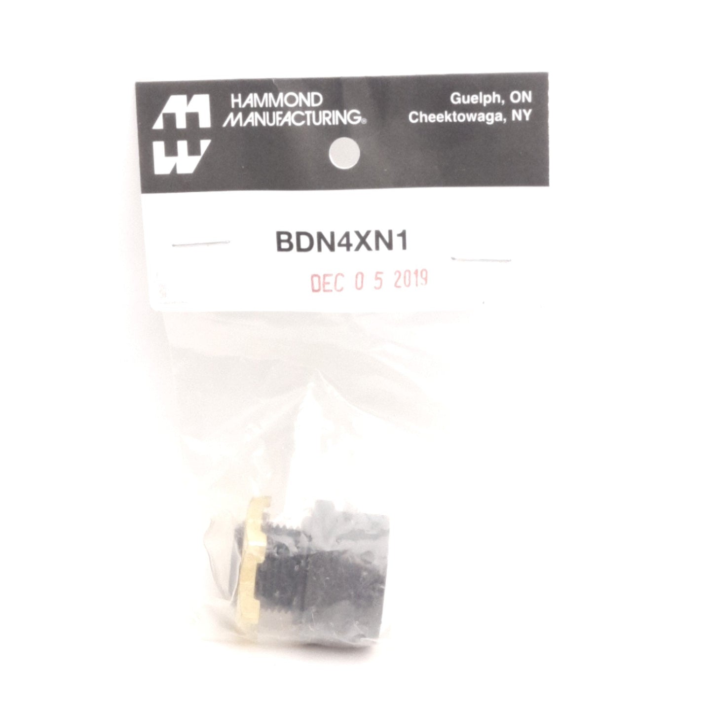 New Hammond MFG BDN4XN1 Pressure Compensation Plug, M20x1.5 Thread, ø1.1in x 1.25in