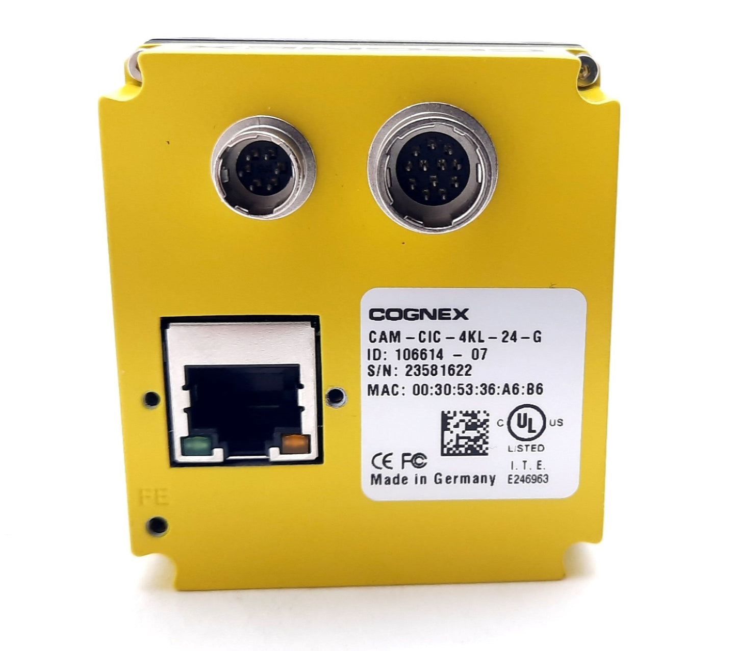 New – Open box Cognex CAM-CIC-4KL-24-G Line Scan Camera F Mount 4kpixel 12-24VDC, 4W