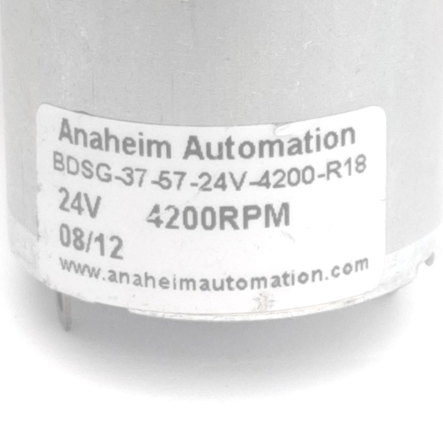 New – Open box Anaheim Automation BDSG-37-57-24V-4200-R18 Gearmotor, 24VDC, 18:1, 33.3 Oz-In