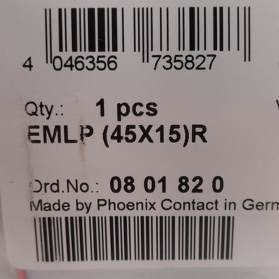 New Phoenix Contact 0801820 EMLP (45x15)R White Adhesive Thermal Transfer Labels