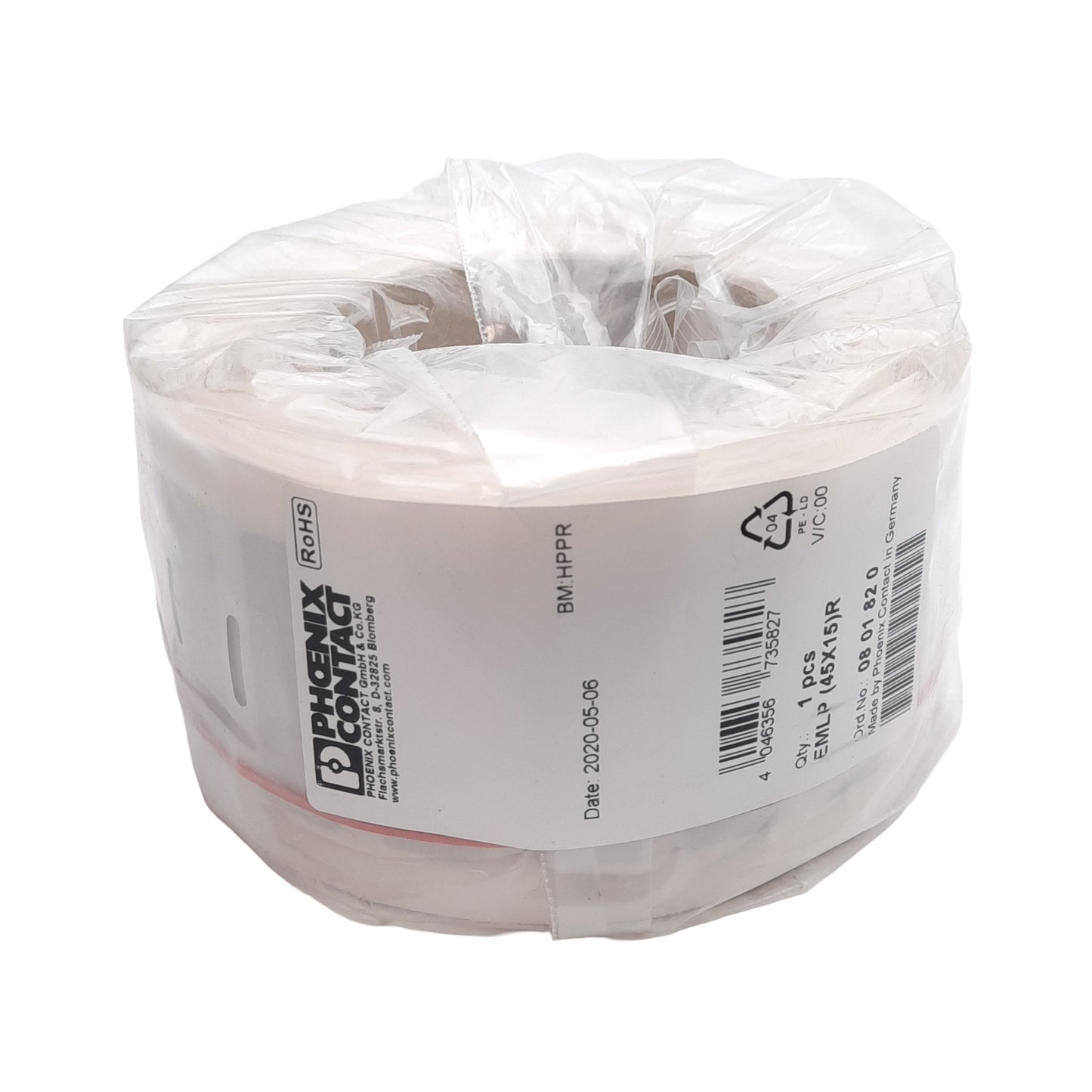 New Phoenix Contact 0801820 EMLP (45x15)R White Adhesive Thermal Transfer Labels