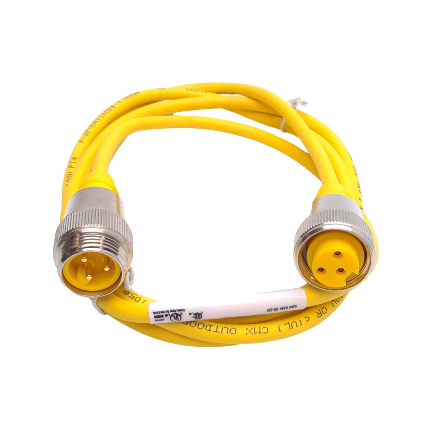 New Turck RSM RKM 30-2M U2255 Cordset, 7/8in 3-Pin Male/Female, 2m Length, 600V 2A
