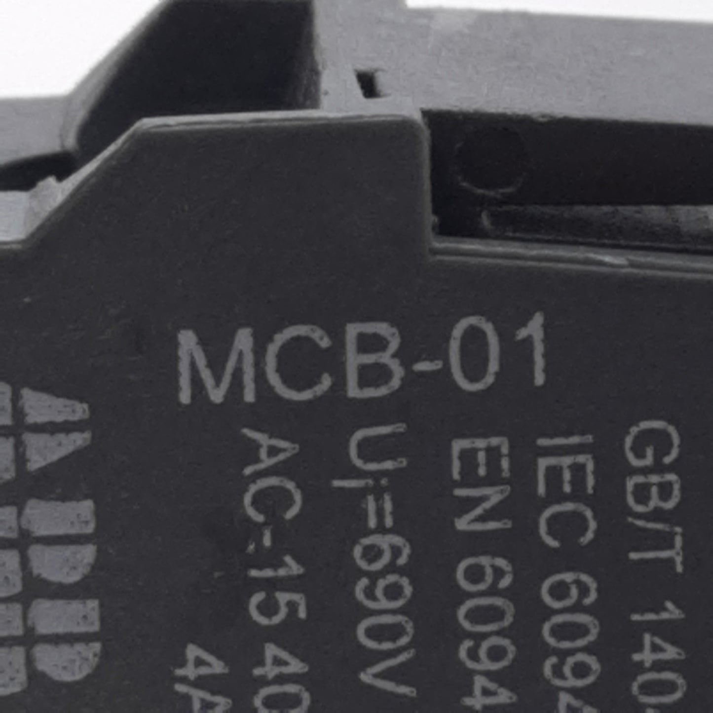 New Lot of 4 ABB MCB-01 Pushbutton Contact Block, Normally Closed, 690V 10A