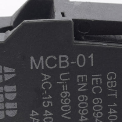 New Lot of 4 ABB MCB-01 Pushbutton Contact Block, Normally Closed, 690V 10A