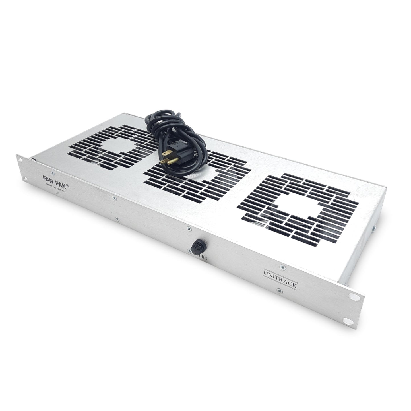New – Open box Unitrack F0800-G Fan-Pak for Card Cage, 3 Fans, 115VAC, 100CFM, 1U x 19in Width