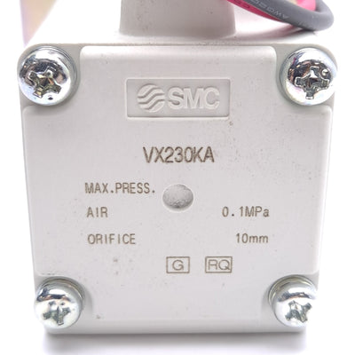 New – Open box SMC VX230KA Solenoid Valve, 2-Port, Normally Closed, ø10mm One-Touch, 24VDC Coil
