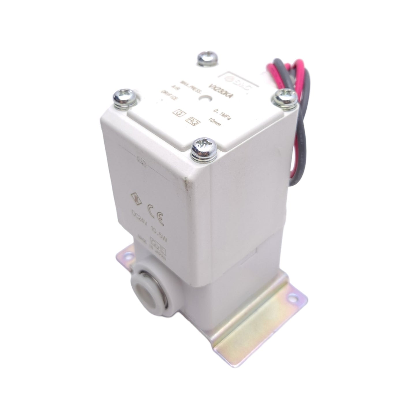 New – Open box SMC VX230KA Solenoid Valve, 2-Port, Normally Closed, ø10mm One-Touch, 24VDC Coil