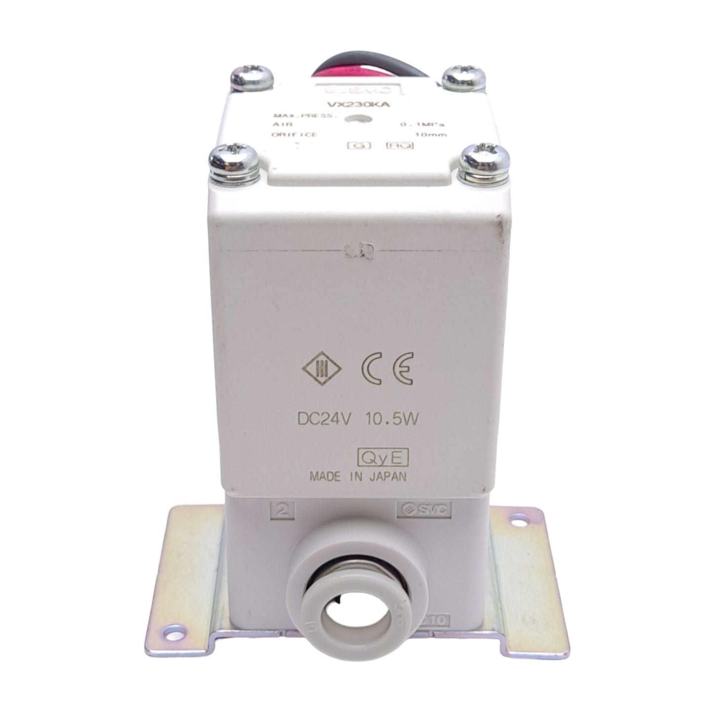New – Open box SMC VX230KA Solenoid Valve, 2-Port, Normally Closed, ø10mm One-Touch, 24VDC Coil