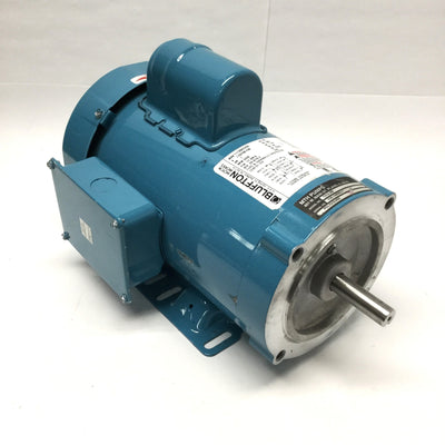 Used Bluffton 1113007406 AC Pump Motor, 115/208-230VAC 1PH, 3450RPM, 1HP, 56C Frame