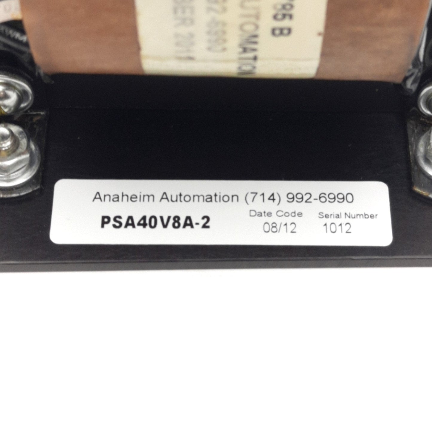 New Anaheim Automation PSA40V8A-2 Open Frame Power Supply, 115VAC In, 40VDC Output