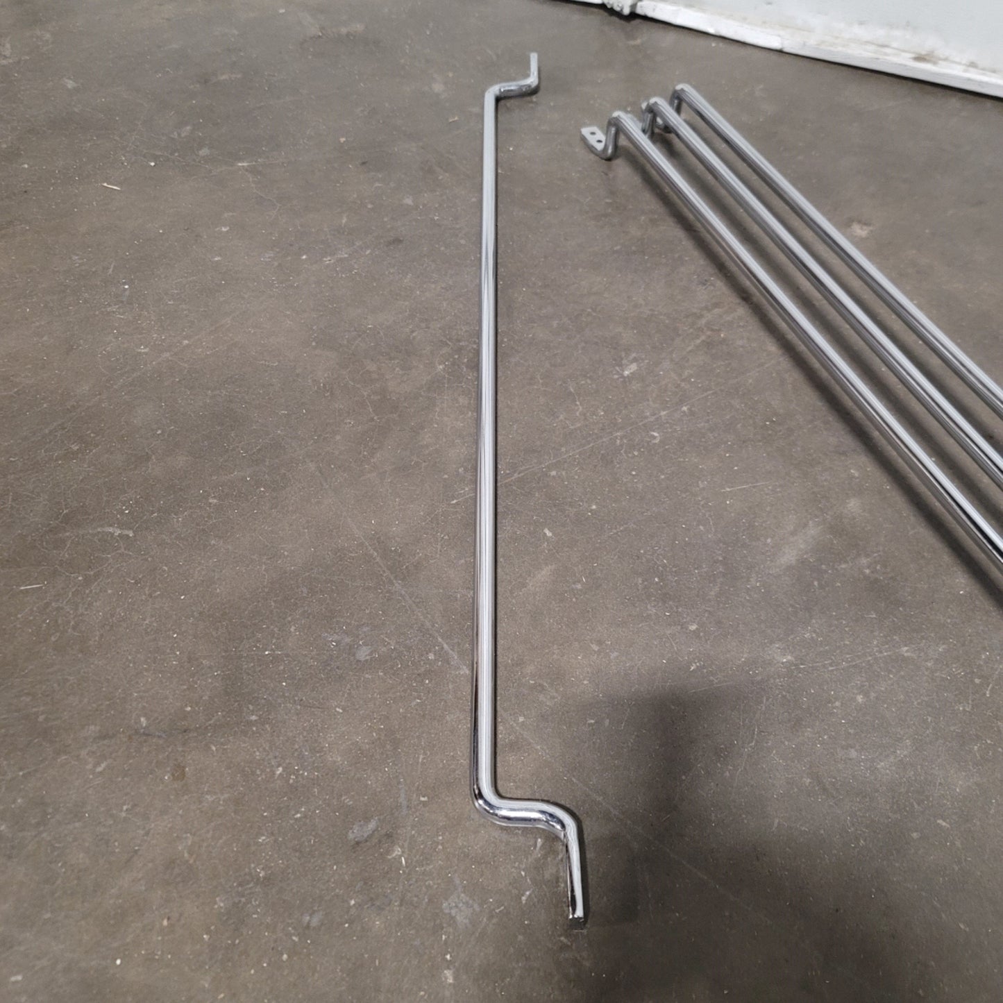 New Lot Of 4 Extra Long Unthreaded Hole Pull Handle Round Grip 42" x 5/8" Chrome