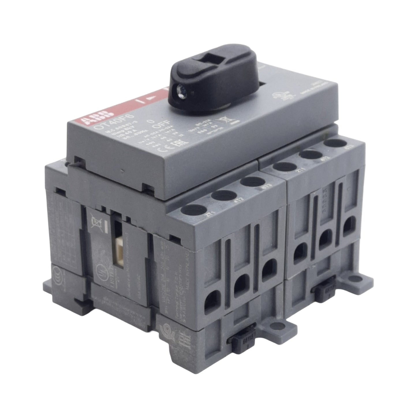 New ABB 1SCA104936R1001 Disconnect Switch, 6-Pole, 40A 600VAC, DIN Rail/Panel Mount