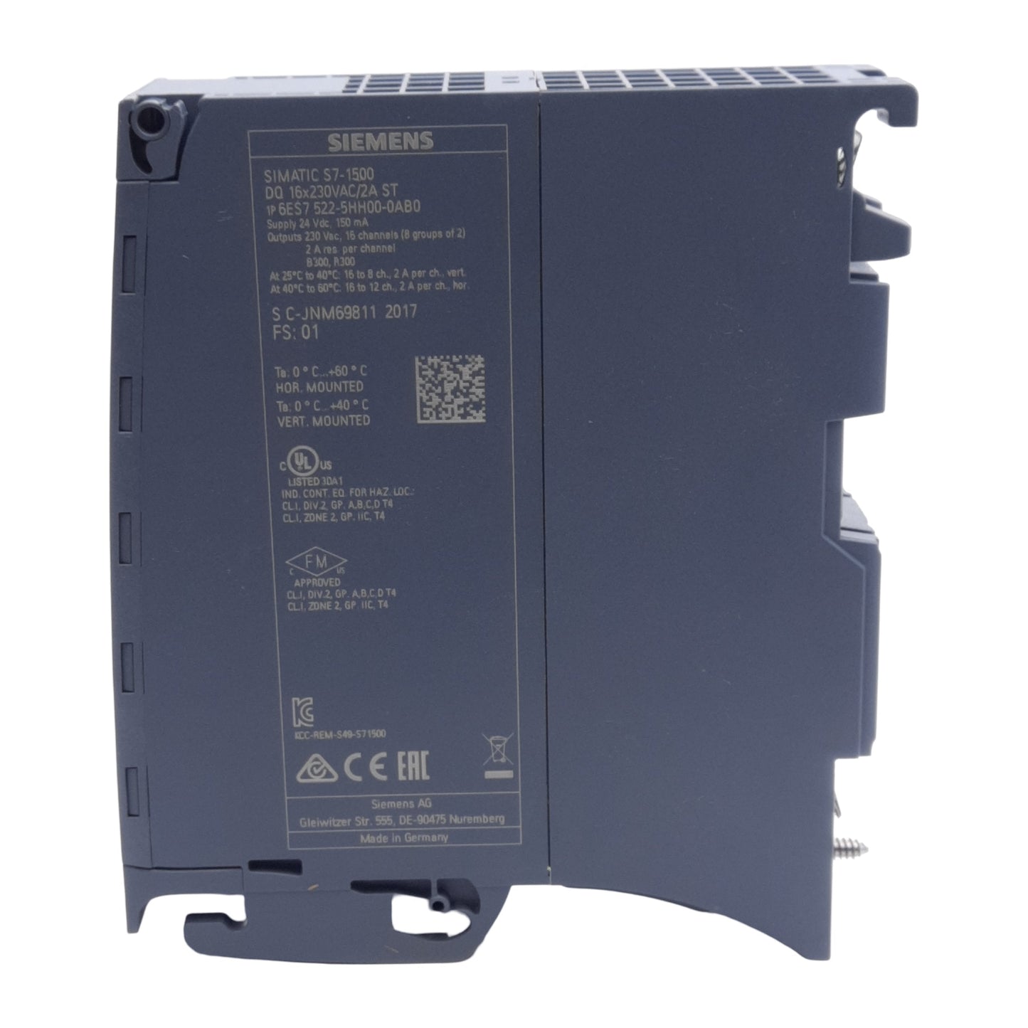 New Siemens 6ES7 522-5HH00-0AB0 PLC Digital Output Module 16x 230VAC 2A Relay Ouputs