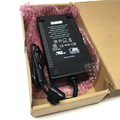 New SL Power ME240A2451F01 Medical Power Supply Adapter 100-240VAC IN, 24VDC 10A OUT