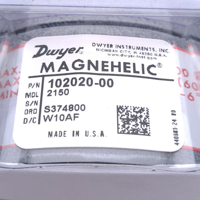 New Dwyer 2150 102020-00 Magnehelic Differential Pressure Gauge 0-150in Water Column