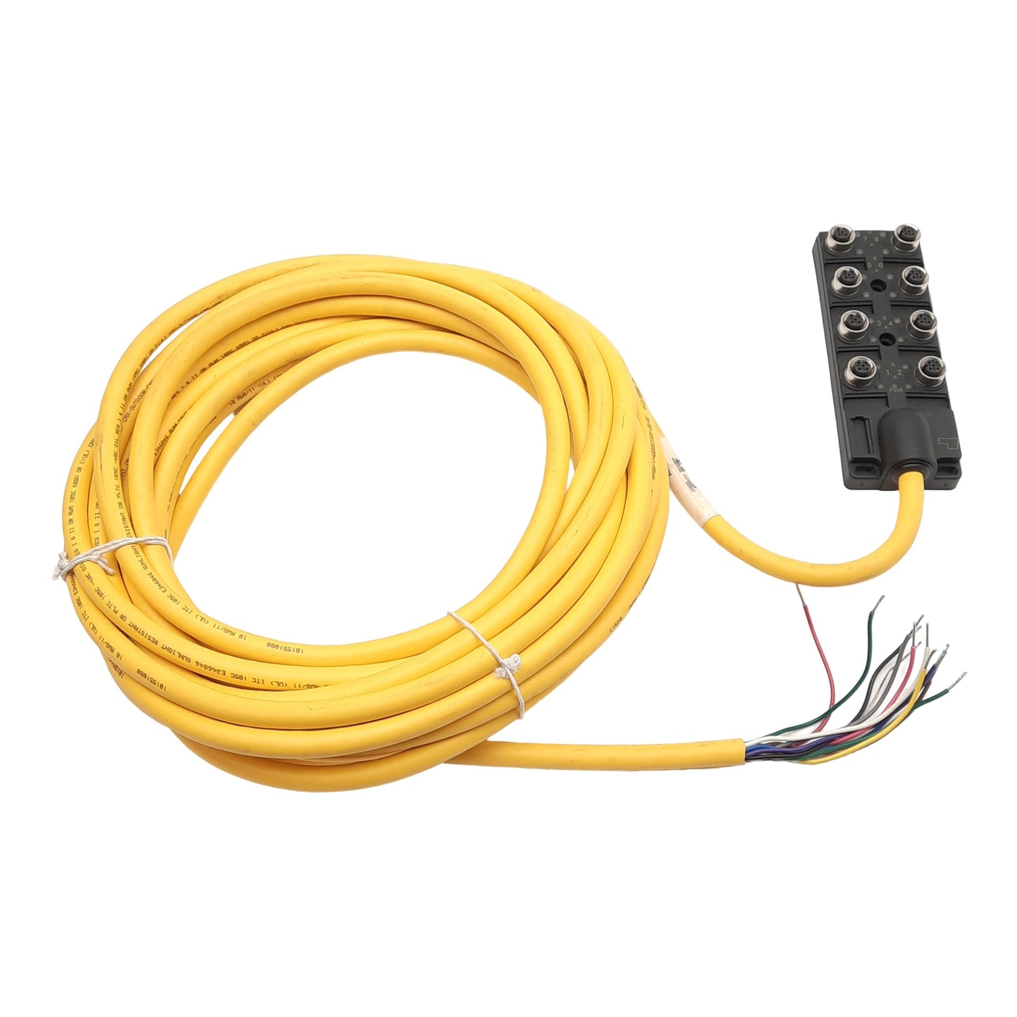 New Turck 8MB12Z-4P2-10 Eurofast Junction Box With Cable, 8-Port M12, 10-30VDC, 10m