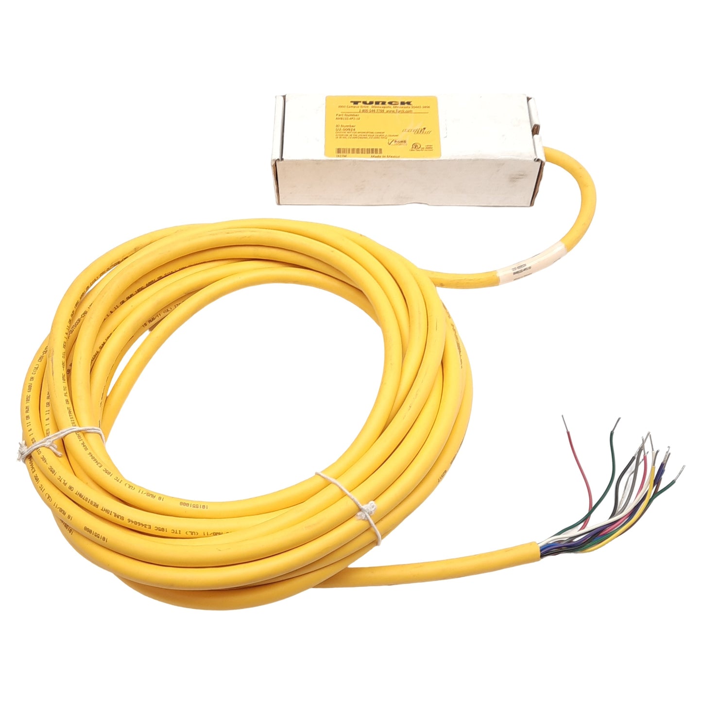 New Turck 8MB12Z-4P2-10 Eurofast Junction Box With Cable, 8-Port M12, 10-30VDC, 10m