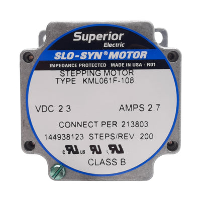 New Kollmorgen KML061F-108 SLO-SYN Stepper Motor, 200Steps/Rev, 2.3VDC 2.7A, NEMA 23