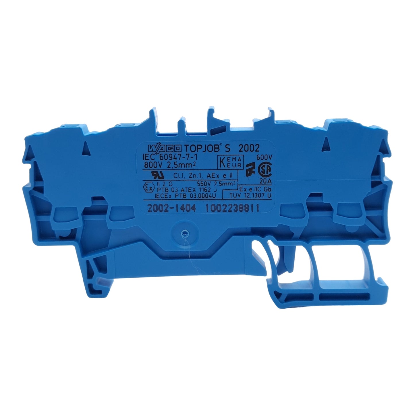 New Lot of 15 Wago 2002-1404 TOPJOB Feedthrough Terminal Block, 600V 20A, DIN Rail