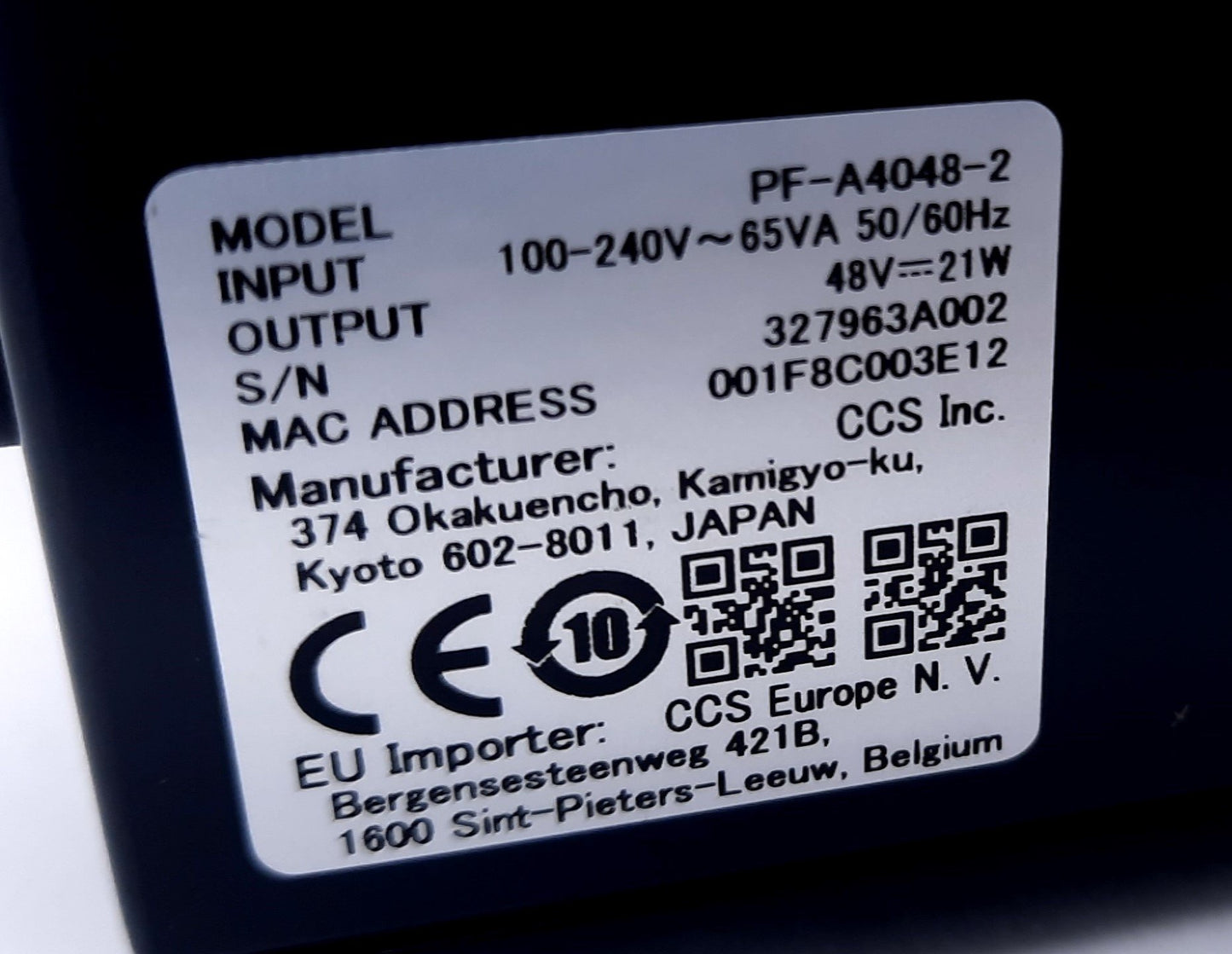 Used CCS PF-A4048-2 Multi Function Strobe LED Light Control Unit 100-240VAC 65VA