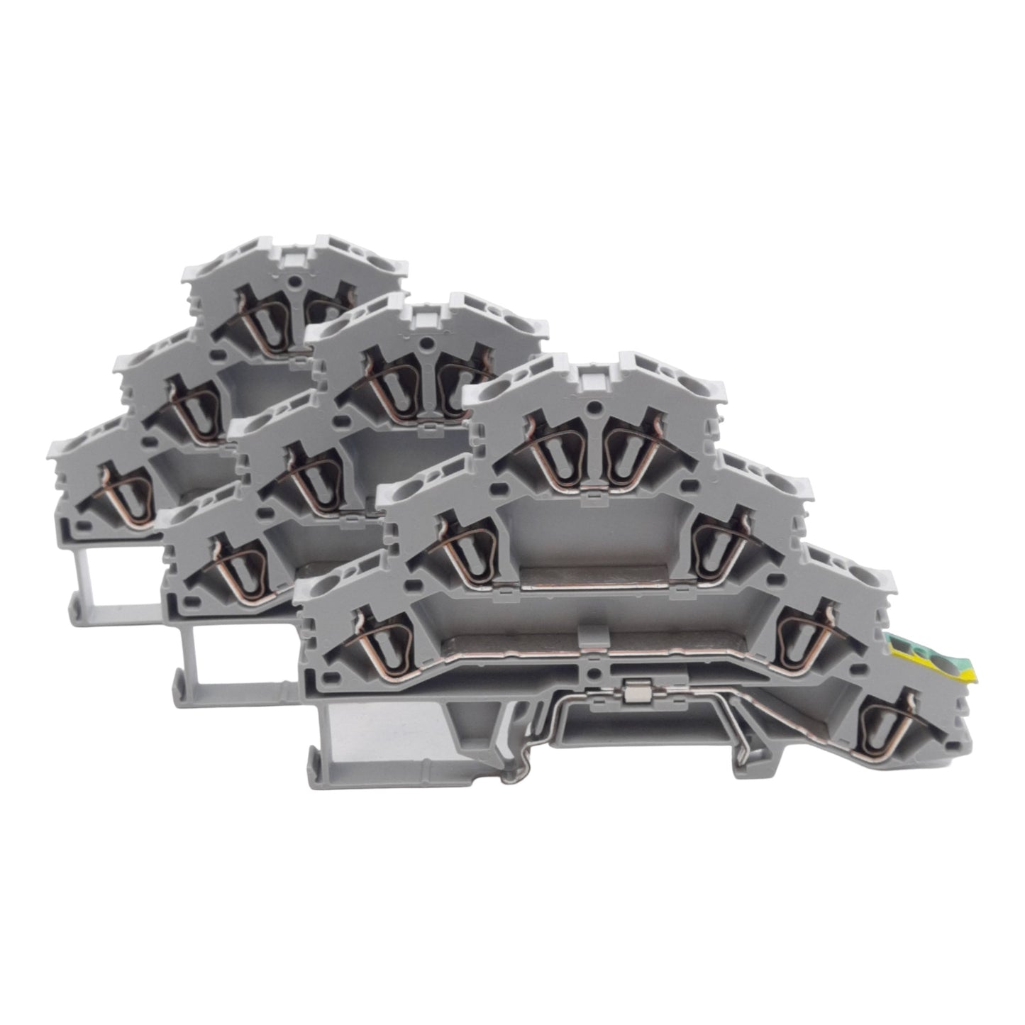 New – Open box Lot of 3 Wago 281-530 Feedthrough Terminal Block, 400V 25A, 4-Levels, DIN Rail