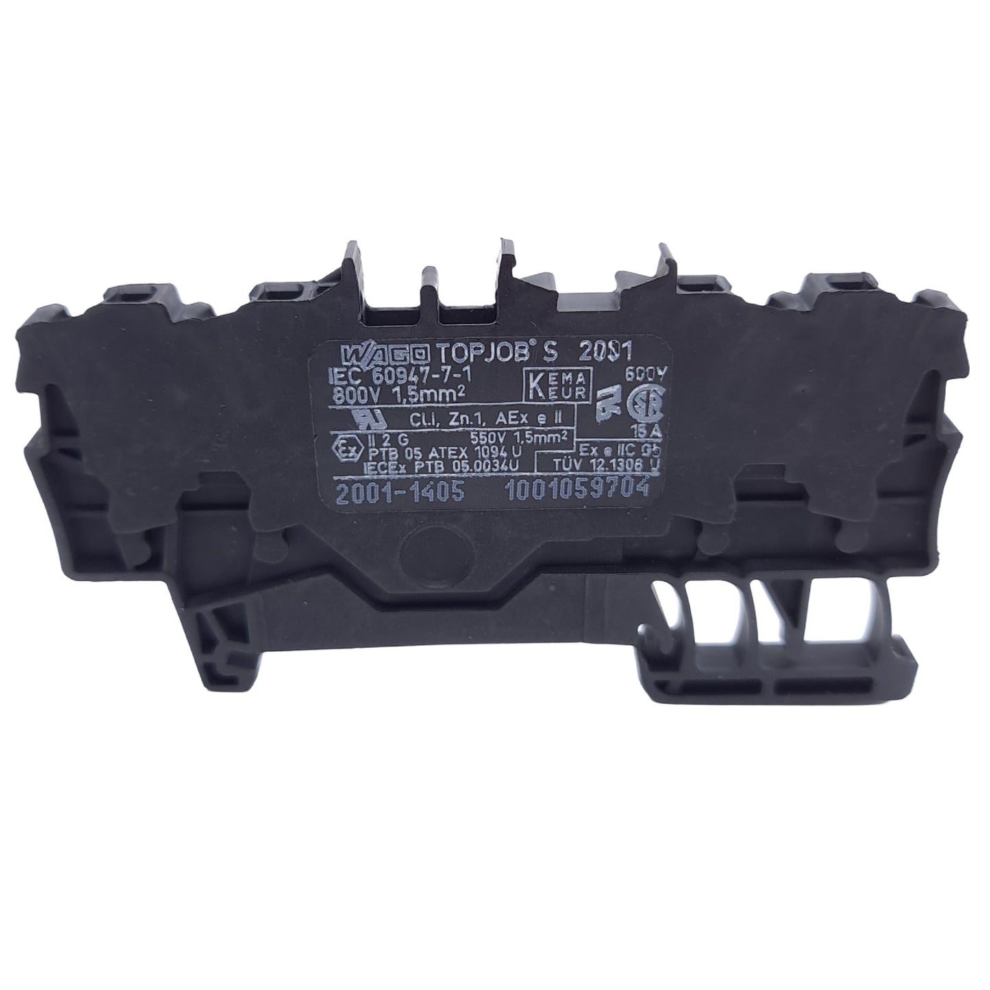 New – Open box Lot of 12 Wago 2001-1405 Terminal Block, 4-Conductor, 1-Level, DIN Rail