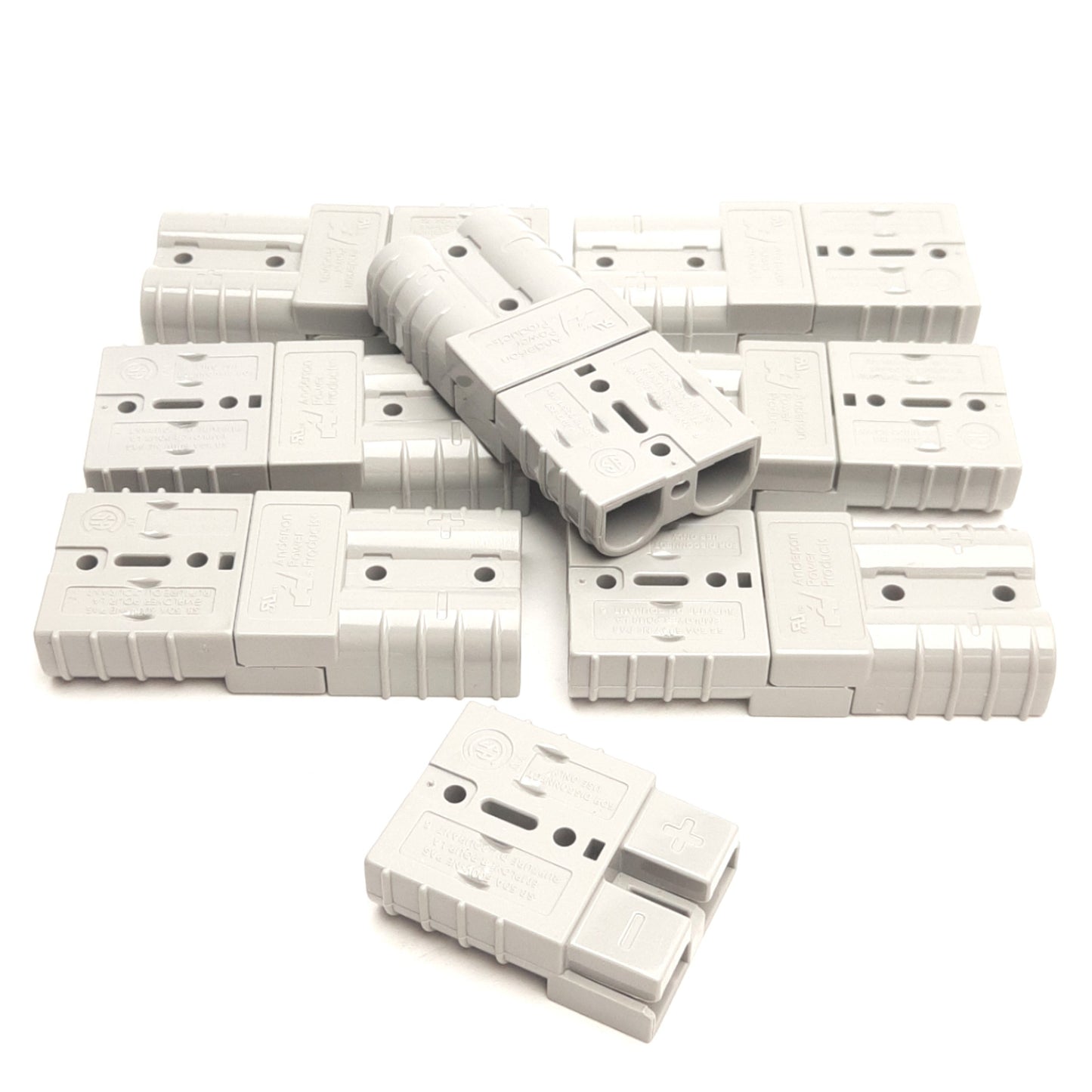 New – Open box Lot of 15 Anderson Power SB50-06-GRY High Current Connectors, 50A 600VAC/DC