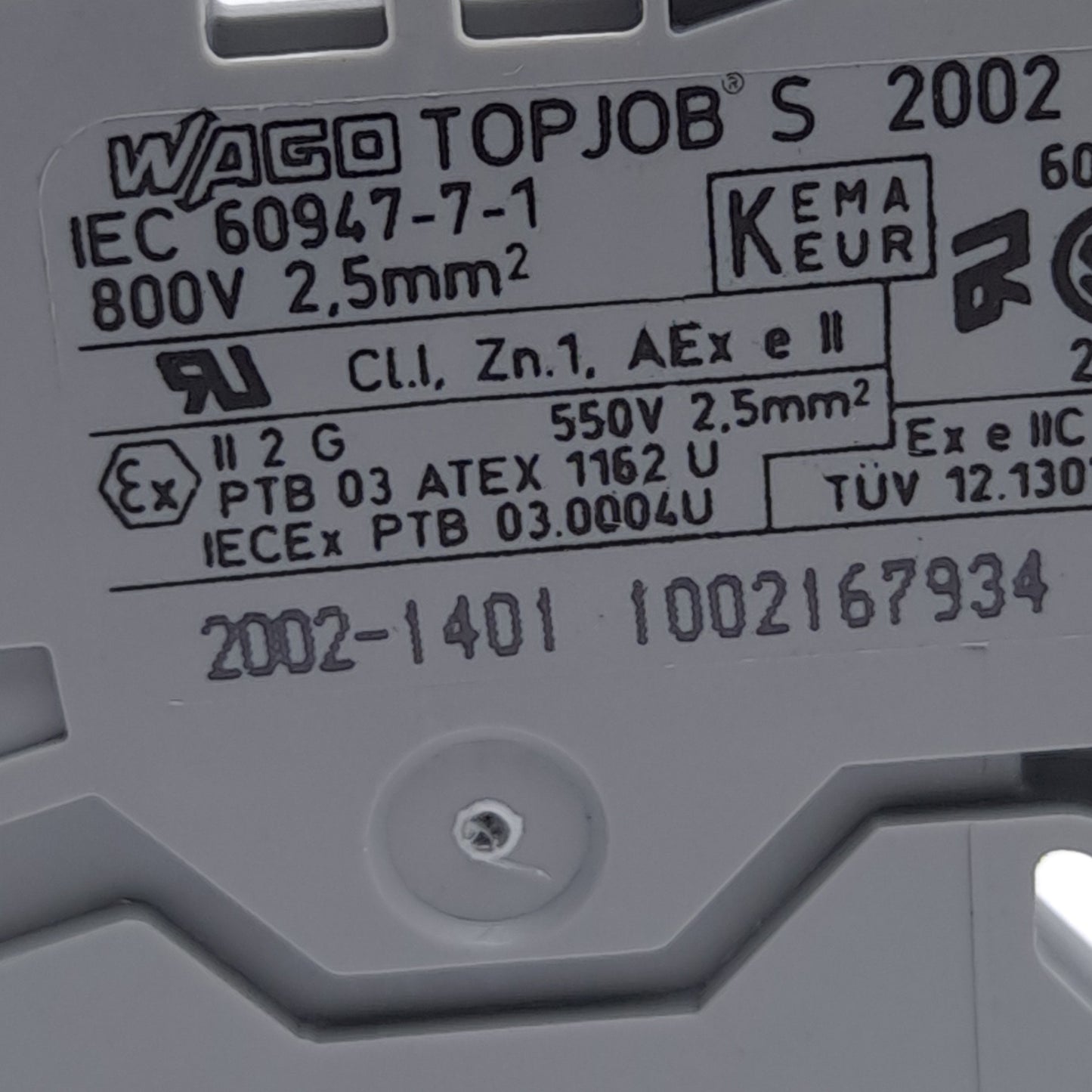 New – Open box Lot of 10 Wago 2002-1401 Terminal Block, 4-Conductor, 1-Level, DIN Rail