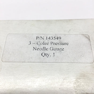 New Pentek 143549 Filter Head Indicator Differential Pressure Needle Gauge, 3-Color