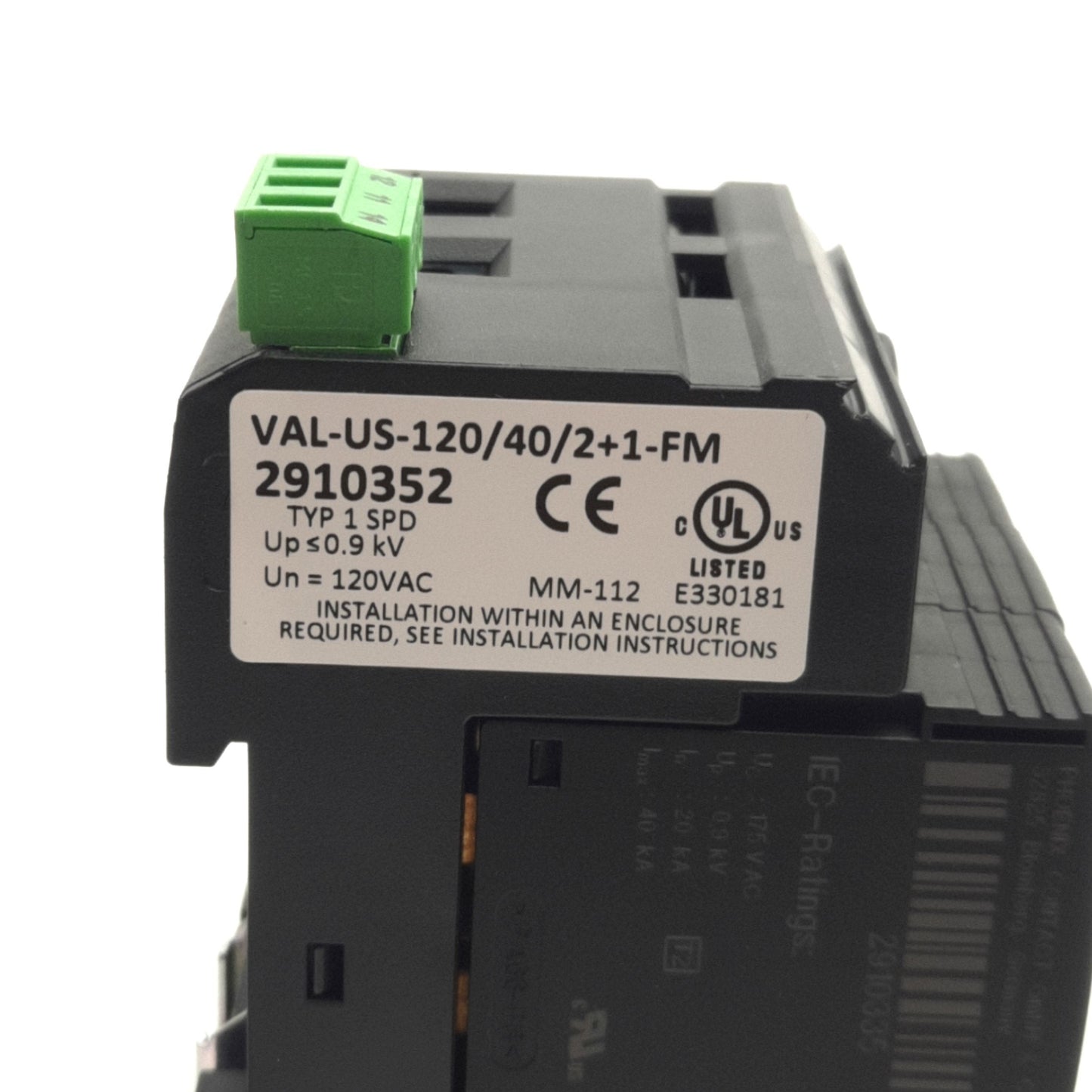 New Phoenix Contact VAL-US-120/40/2+1-FM Surge Protector Typ 1 SPD, 120/240VAC 20kA