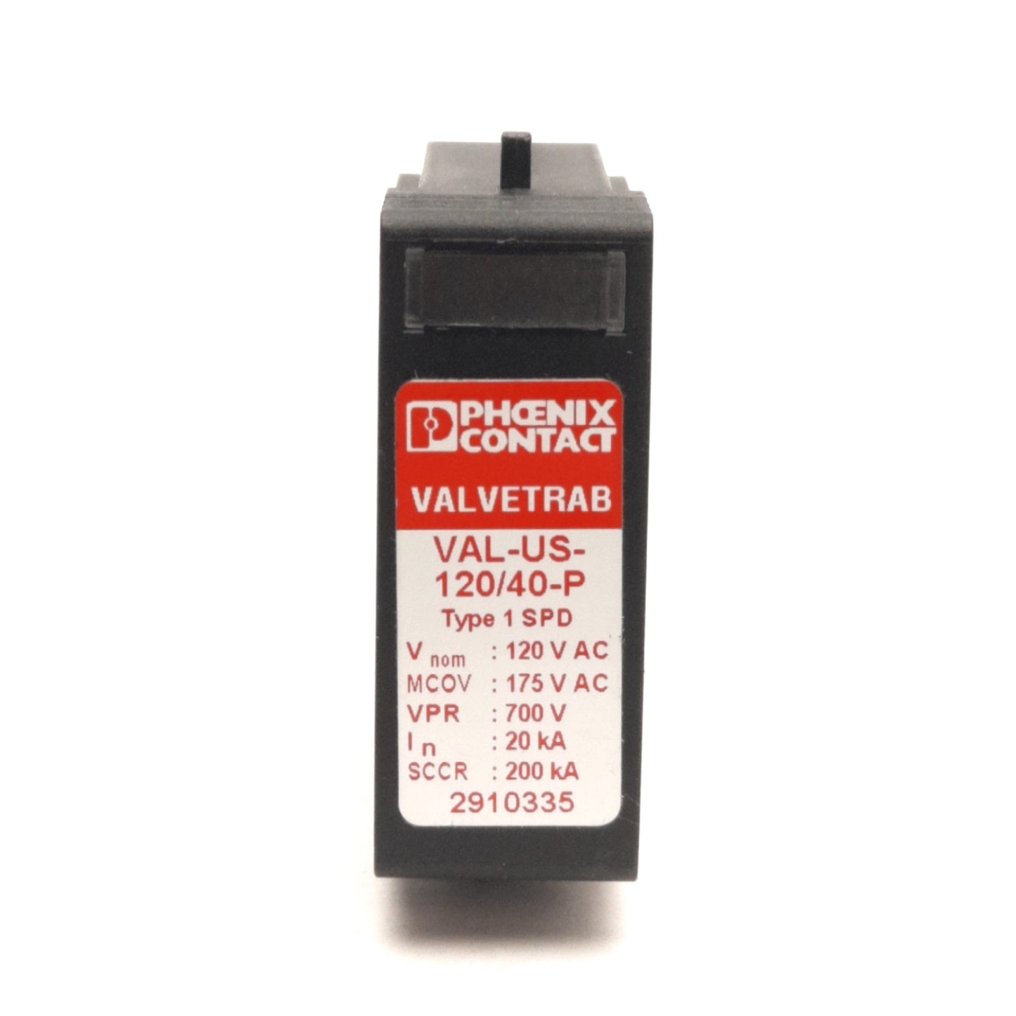Used Phoenix Contact VAL-US-120/40-P Valvetrab Surge Protector Plug 120/240VAC